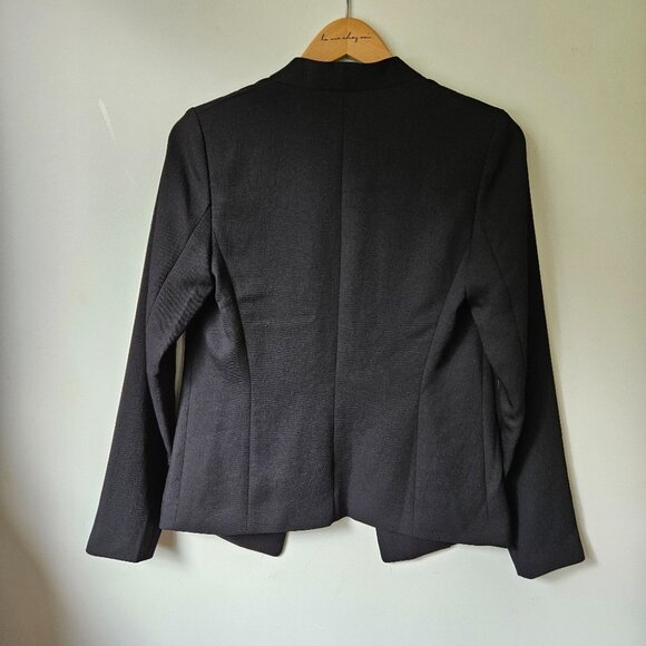Aritzia Babaton Keith Blazer Sz 6 Open Front Black Corporate Minimalist - Picture 7 of 11